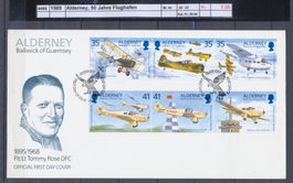 1985 Alderney, "50 Jahre Flughafen", FDC
