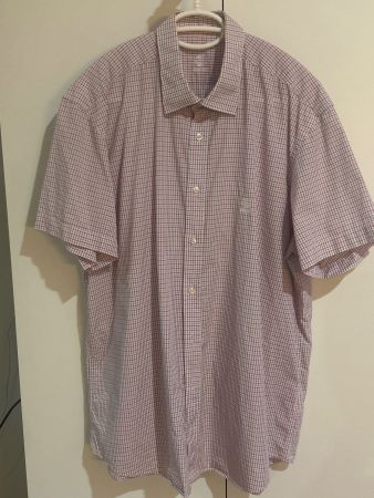 Herren Kurzarmhemd kariert von adidas Gr. 44