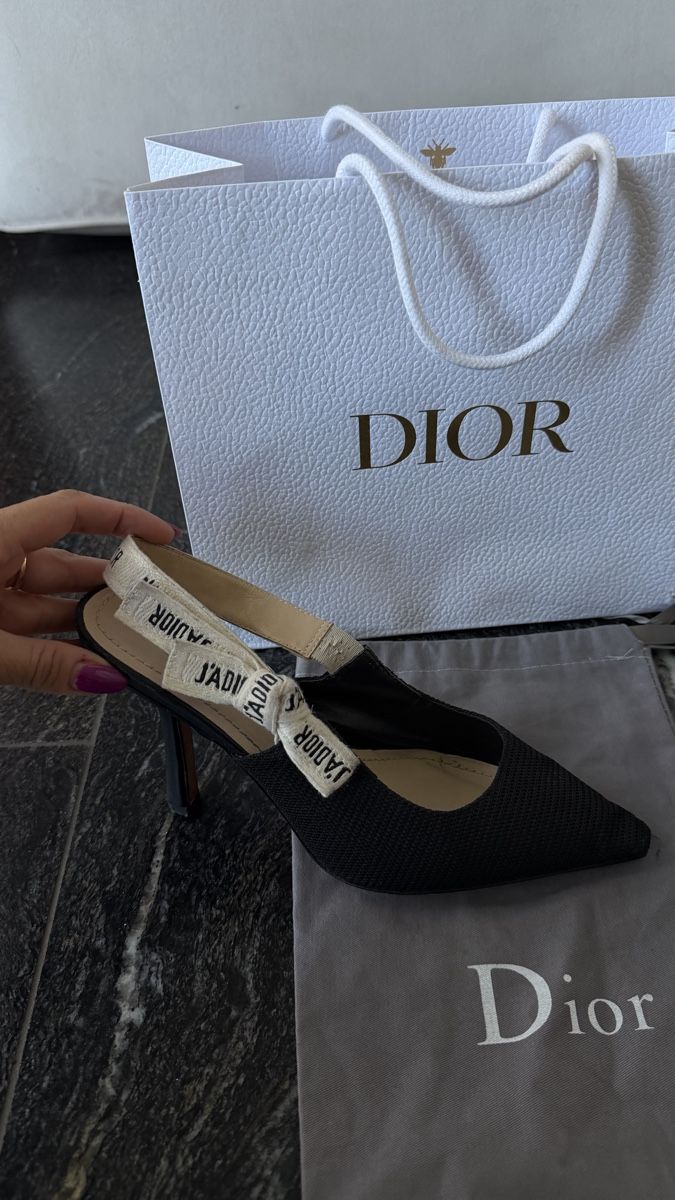 Dior Scarpe da donna: Dior slingback heels black fabric size 37 NP890CHF – Usato da Rothrist venduto da anitunia2010 1