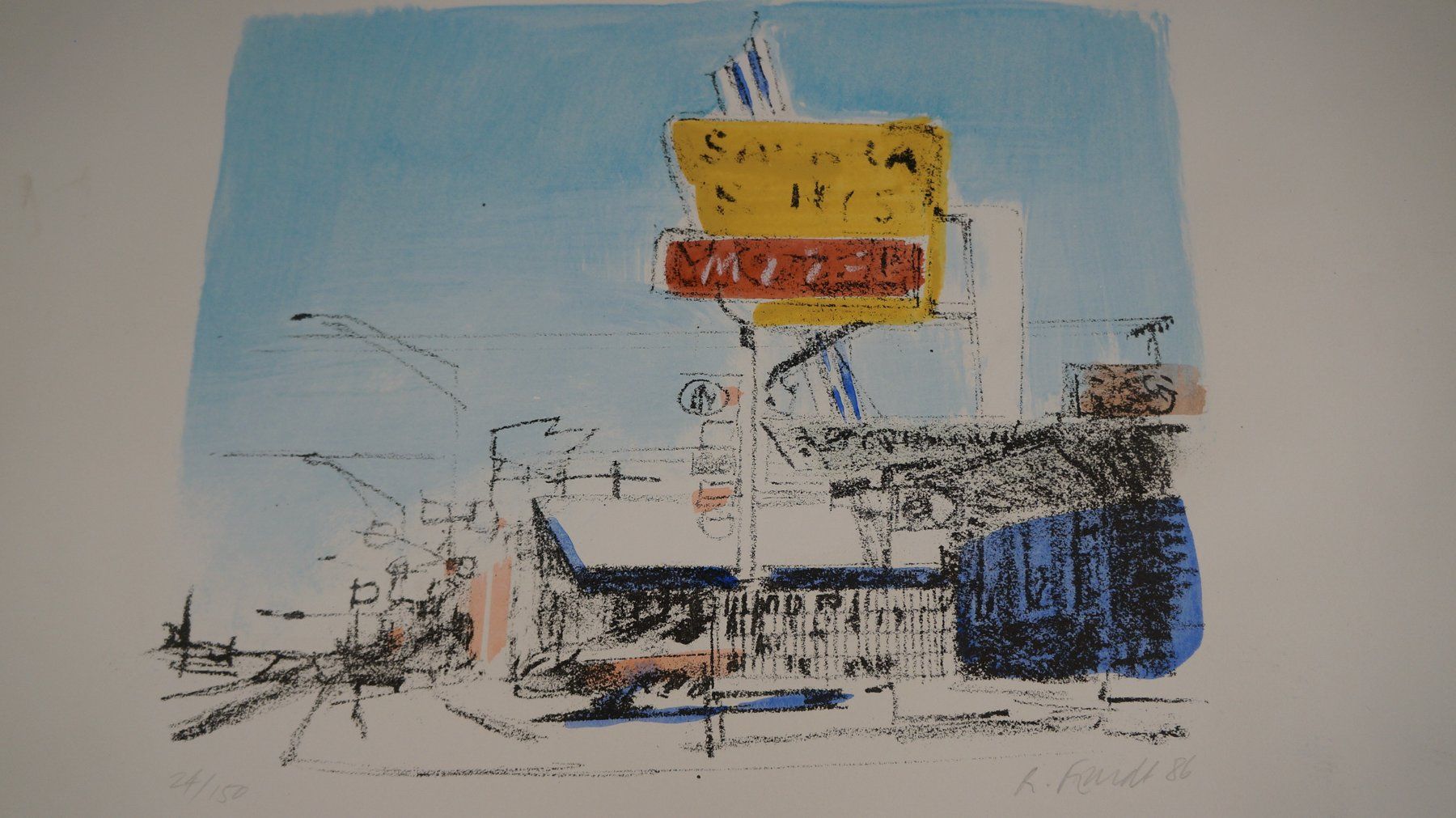 Grafica & Litografie: Rene Fendt Lithographie Gemälde – Usato da Basel venduto da bk_brockibasel 1