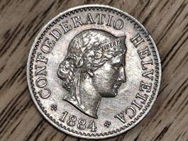 ==> 5Rp 1884 -vz, gereinigt <==
