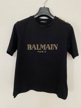 Balmain T-Shirt Schwarz Gold Gr. S Top Zustand