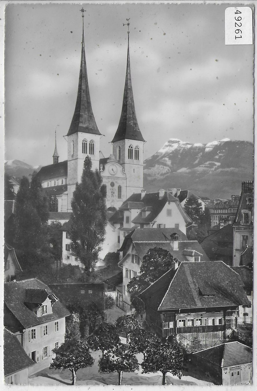 Cartoline postali: Alt-Luzern - Hofkirche mit Rigi – Usato da Ettingen venduto da Kartenplanet