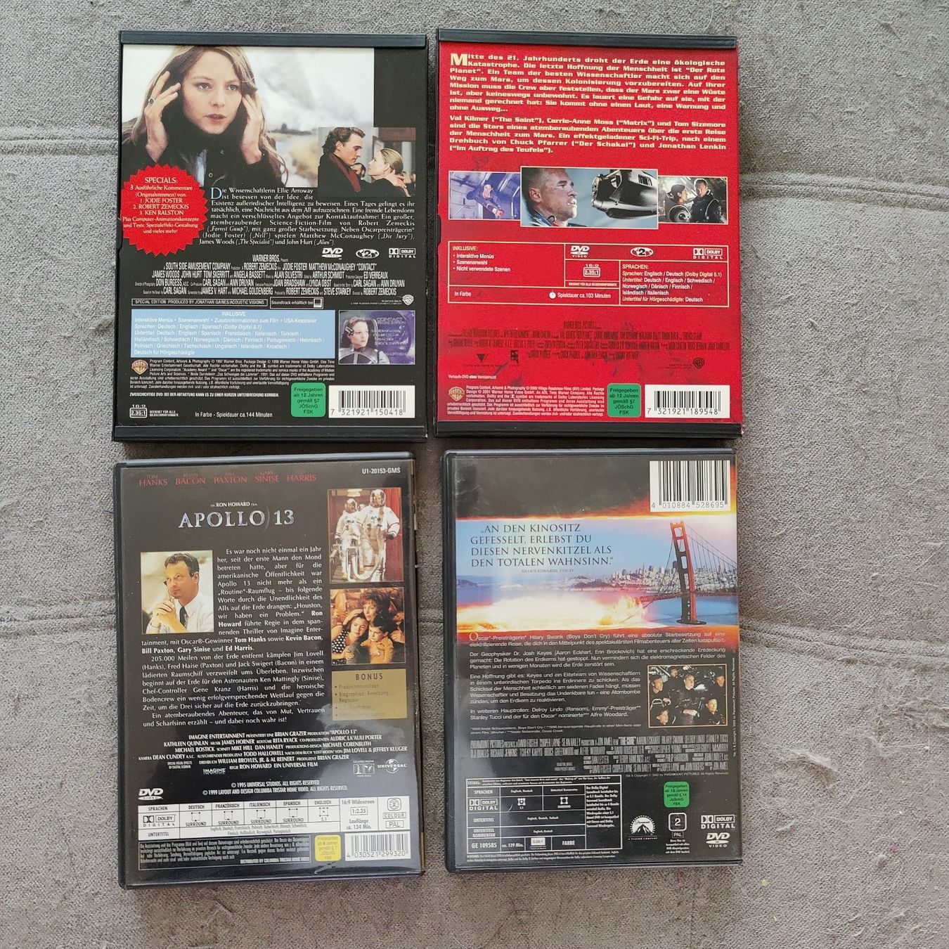 Alle DVDs: 4 Blockbuster der 1990/2000 Jahre DVD – Gebraucht aus Schwerzenbach von Salamon33 1
