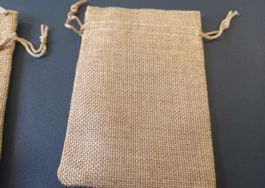 100x Beutel Jutegewebe 13x18cm / Pochette en toile de Jute