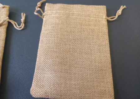 100x Beutel Jutegewebe 13x18cm / Pochette en toile de Jute