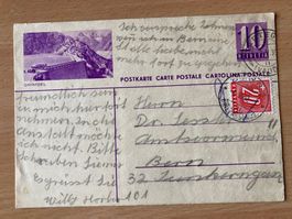 Postkarte Grimsel aus dem Jahr 1939