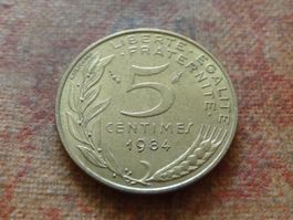 FRANCE  5 Centimes  1984