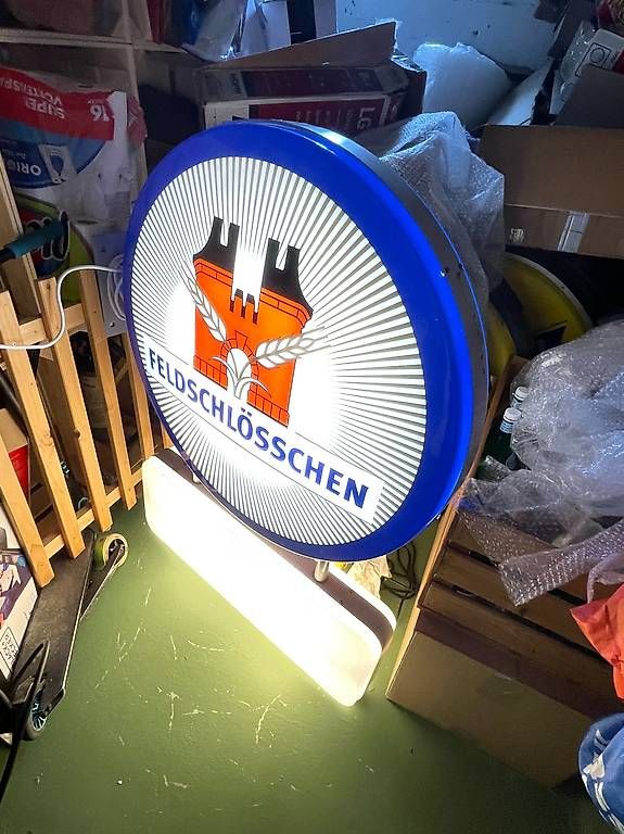 Lampade: Feldschlösschen Bier Leuchtreklame – Usato da Ettingen venduto da Donald4107 1