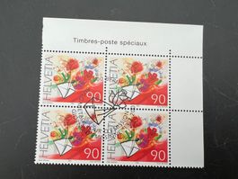 2001  Erstag gest.Viererblock mit Tab (K40)