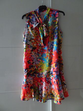 Mehrfarbiges Minikleid ärmellos (Diving Providencia) 42