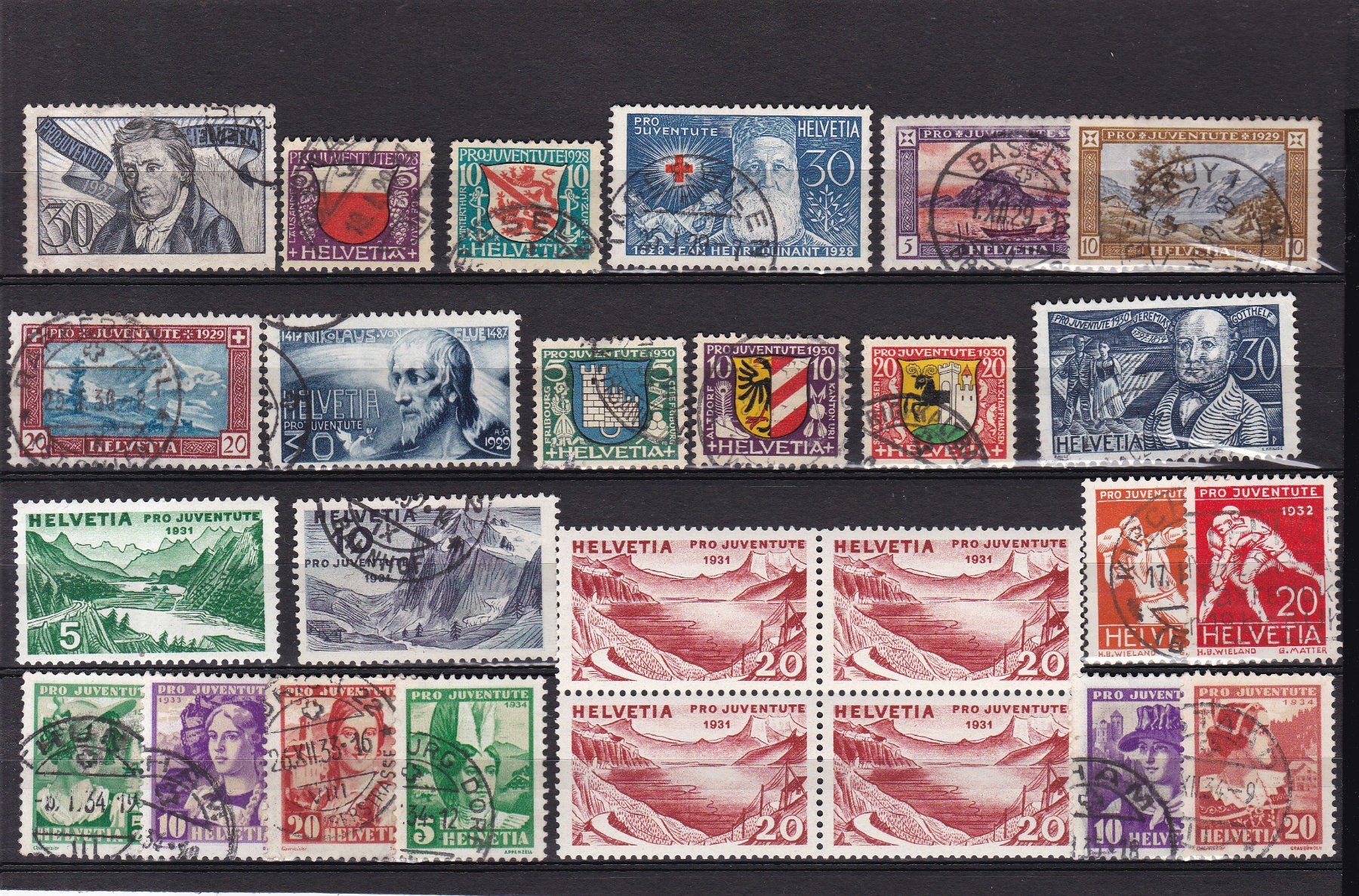 Tutti i francobolli: Pro Juventute Briefmarken Lot ab Vorläufer – Usato da Münchwilen AG venduto da Nesar 1