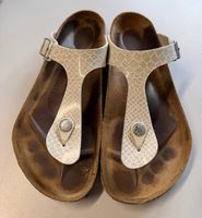 Birkenstock Zehentrenner Grösse 40 Weiss mit Glitzereffekt