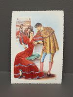 Postkarte bestickt Spanien