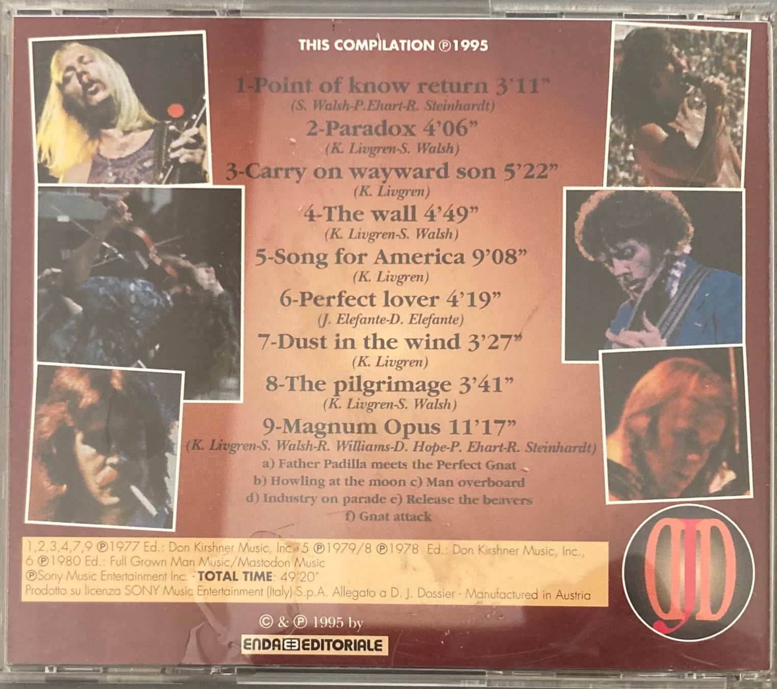 CDs: KANSAS - KANSAS – Gebraucht aus Poliez-Pittet von Newtown-Records 1
