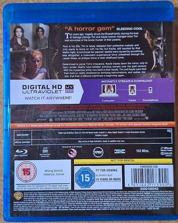 Tutti i DVDs: Oculus (Horror) Blu-ray – Usato da Schmitten FR venduto da Sidewinder 1