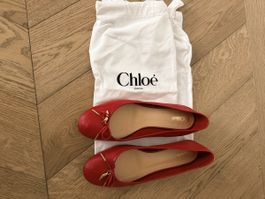 Chloé Red Ballerina Gr 39