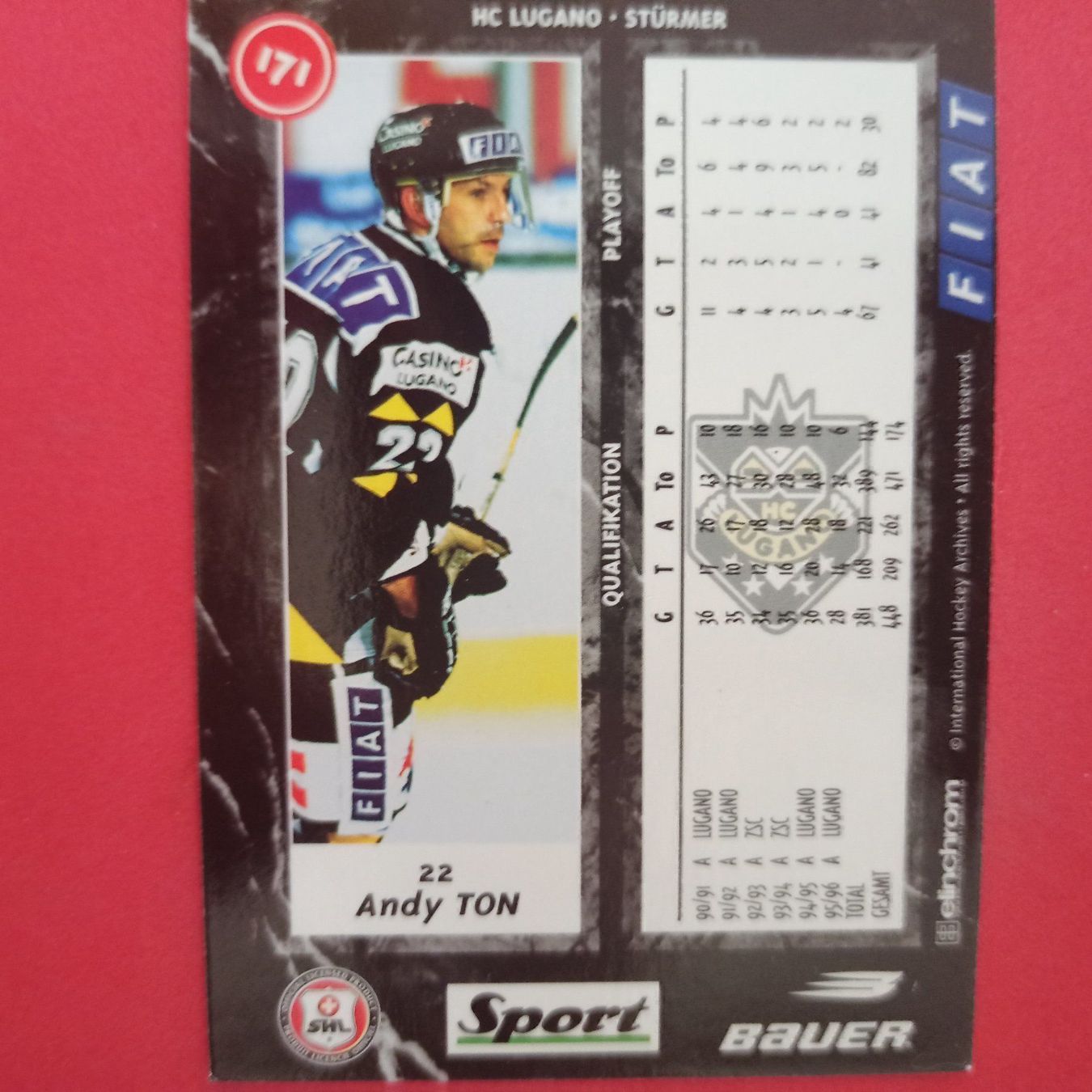 Carte collezionabili: Andy Ton - HC LUGANO - 1996/97 – Usato da Dübendorf venduto da kb86_MOVIE 1