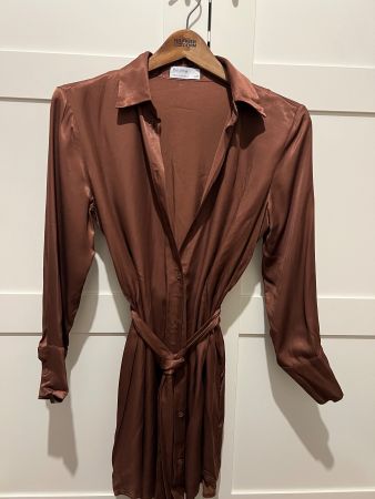 Satin Hemd Kleid / Hemdkleid