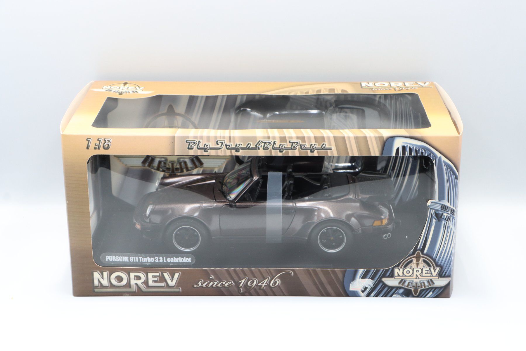 Porsche Modellini d'auto: Porsche 911 Turbo 3.3L Cabriolet 1987 1:18 Norev – Nuovo e nell'imballaggio originale da Bühl b.Aarberg venduto da modelldiecast 1