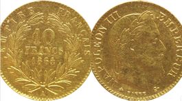 Frankreich 10 Francs Gold 1864 Napoleon III