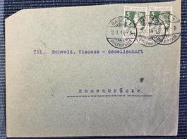 Schweiz Briefmarke Pro Juventute 1914, Brief Stempel Basel