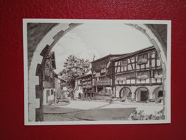 s/w Karte Stiftung Pro Werdenberg Häuser am Stadtplatz 1985
