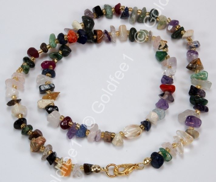 Ketten: Multicolor Edelsteinkette ca. 44.5cm – Neu und originalverpackt aus Oberglatt ZH von Goldfee1