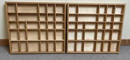 2x Setzkasten aus naturbelassenem Holz