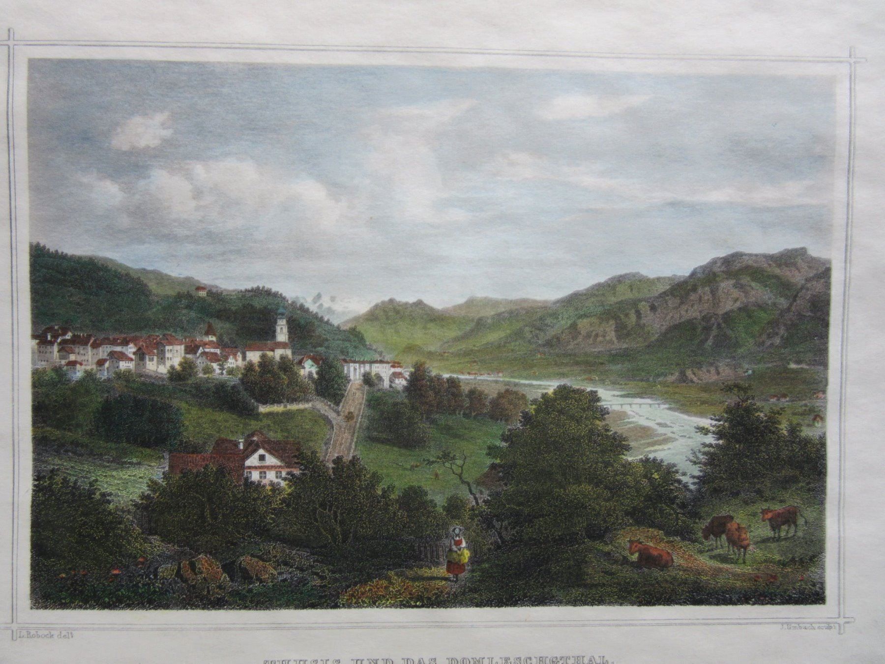 Incisioni: THUSIS  STAHLSTICH – Usato da Gersau venduto da grafik-kunst