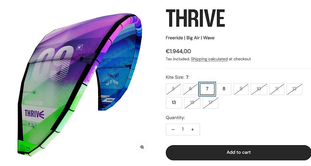 Kite: Harlem Thrive 7m 2026 + Duotone Click Bar – Gebraucht aus Zürich von max_8cpy 3