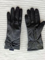Damen Leder Handschuhe schwarz Gr 6.5 Neu