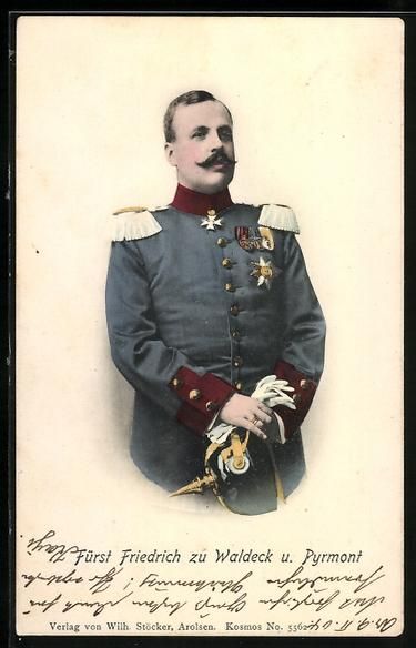 Cartoline postali: Fürst Friedrich zu Waldeck u. Pyrmont – Usato da Berlin venduto da bartko-reher