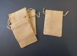 100x Beutel Jutegewebe 10x15cm / Pochette en toile de Jute