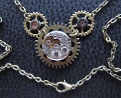 Unikat Steampunk Anhänger mit Kette