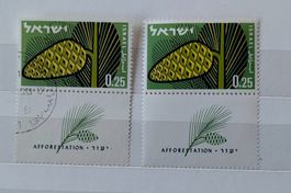 Israel-1x postfrisch/1x gestempelt**mit Tab (2)