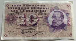 Schweiz 10 Franken 1963 Serie 29 N