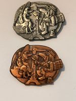 2 Basler Fasnacht Plaketten 1982 1 Silber 1 Kupfer