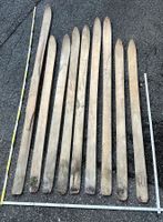 9 antike Modell Skis aus Holz Eichenholz, Musterski, Rohling