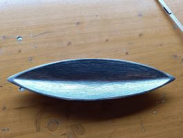 Dekorative Schale in Blattform, ca. 52 cm lang, Top Zustand