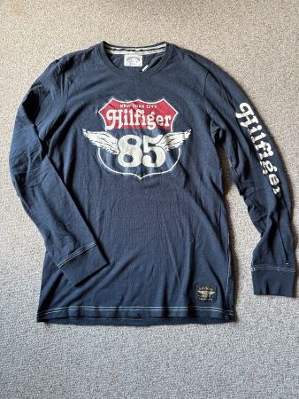 Hilfiger Denim Shirt Langarm Herren, Grösse M,  blau