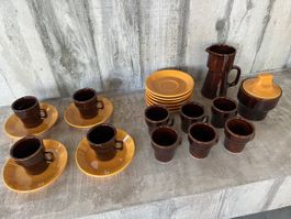 Set Esspresso Tassen Milchkanne Zuckerdose Vintage