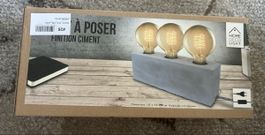 Tischlampe Beton Optik mit 3 Fassungen neu (ohne Glühbirnen)