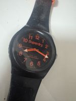 Superdry Uhr schwarz orange Zifferblatt Japan Movement guter