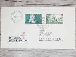 CL02 Enveloppe + Timbre Suisse 1948