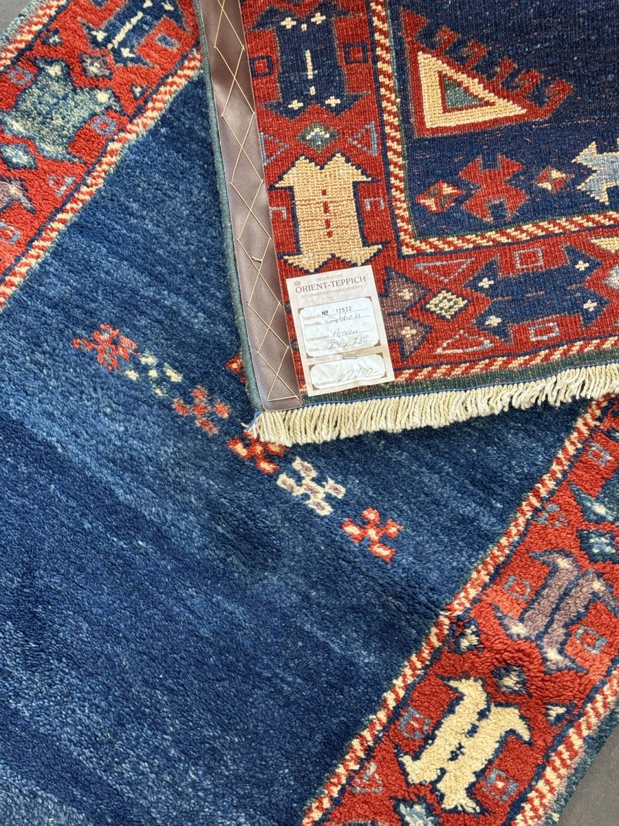 Tappeti: Blauer Gabbeh Läufer  – Nuovo (secondo la descrizione) da Liestal venduto da galerie_nategh 6