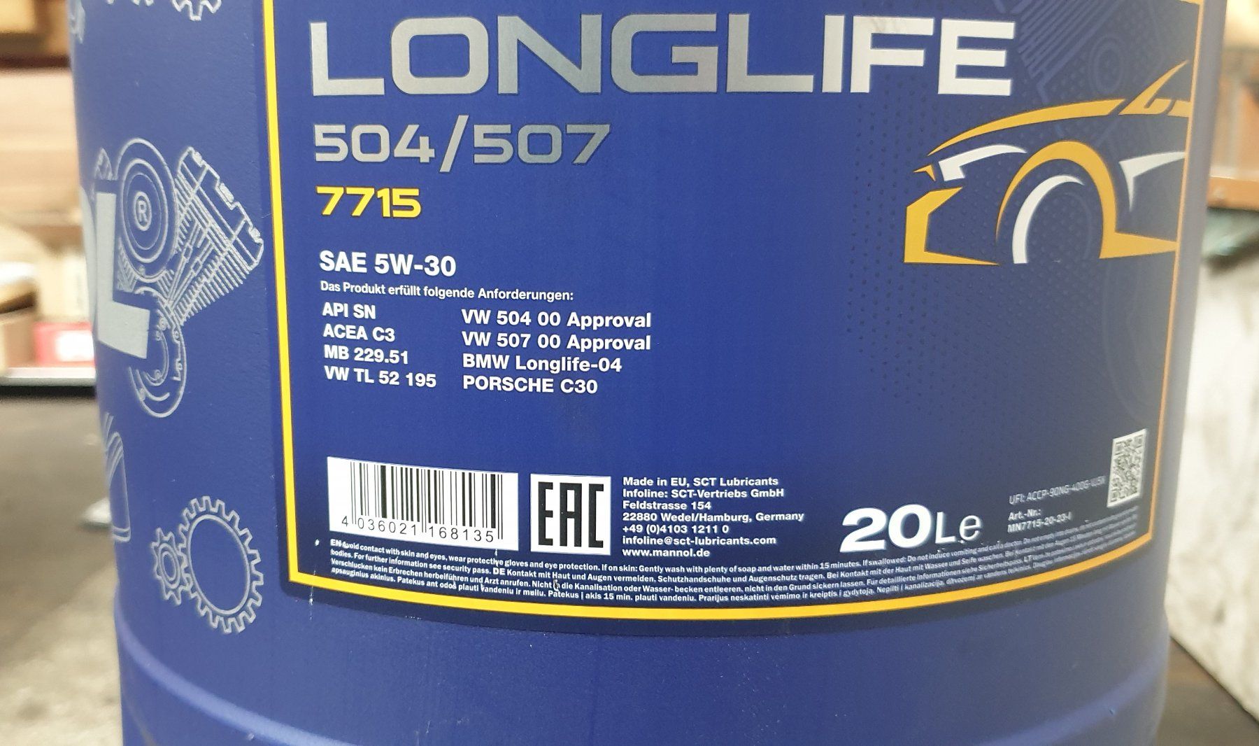 Mannol Huiles et additifs: Longlife  Motorenöl – Neuf avec emballage d'origine à Müllheim Dorf par Linus18