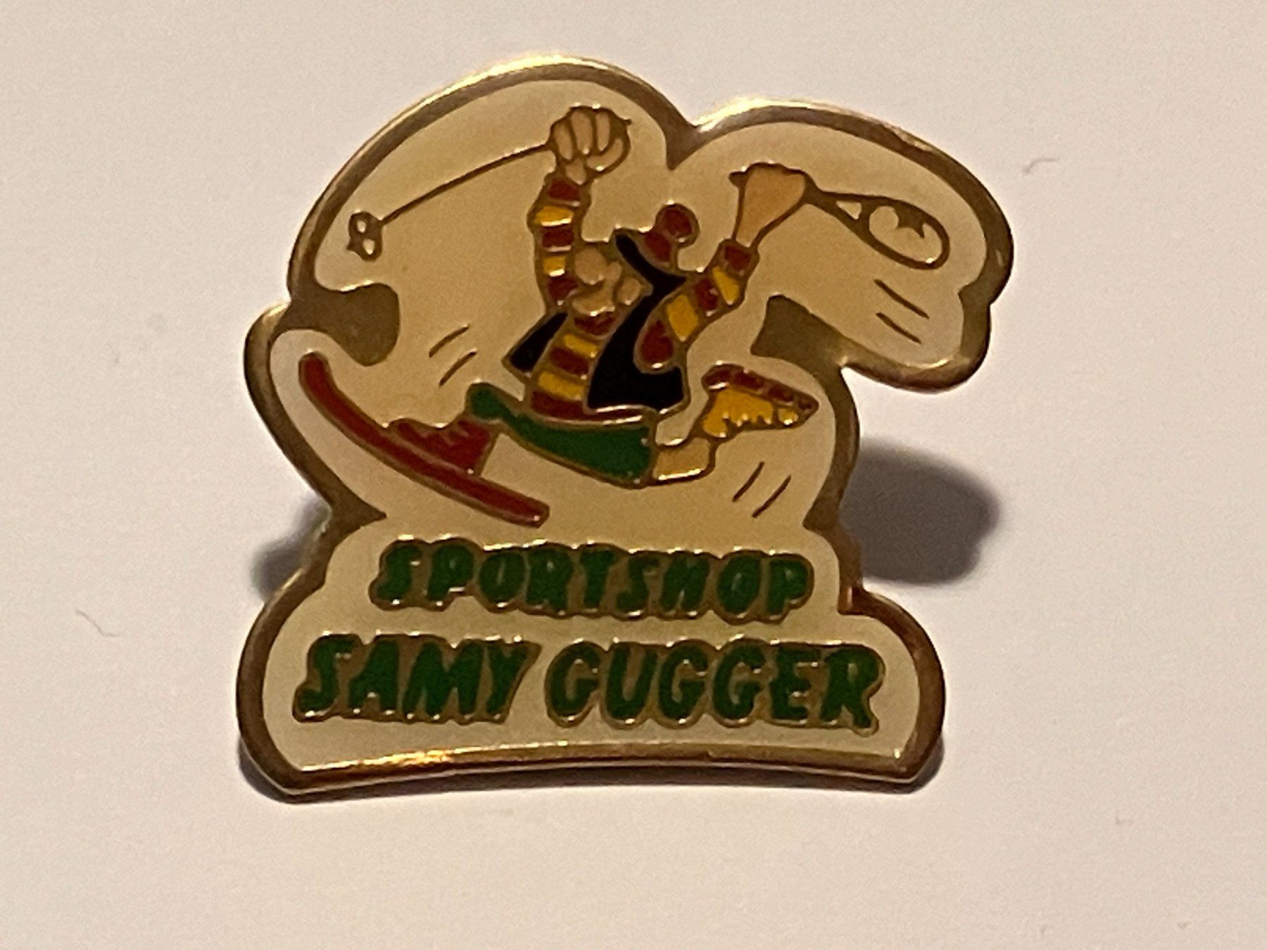 Placchette & Badge: 1 Pin Sportshop Samy Gugger – Usato da Basel venduto da djwwpp