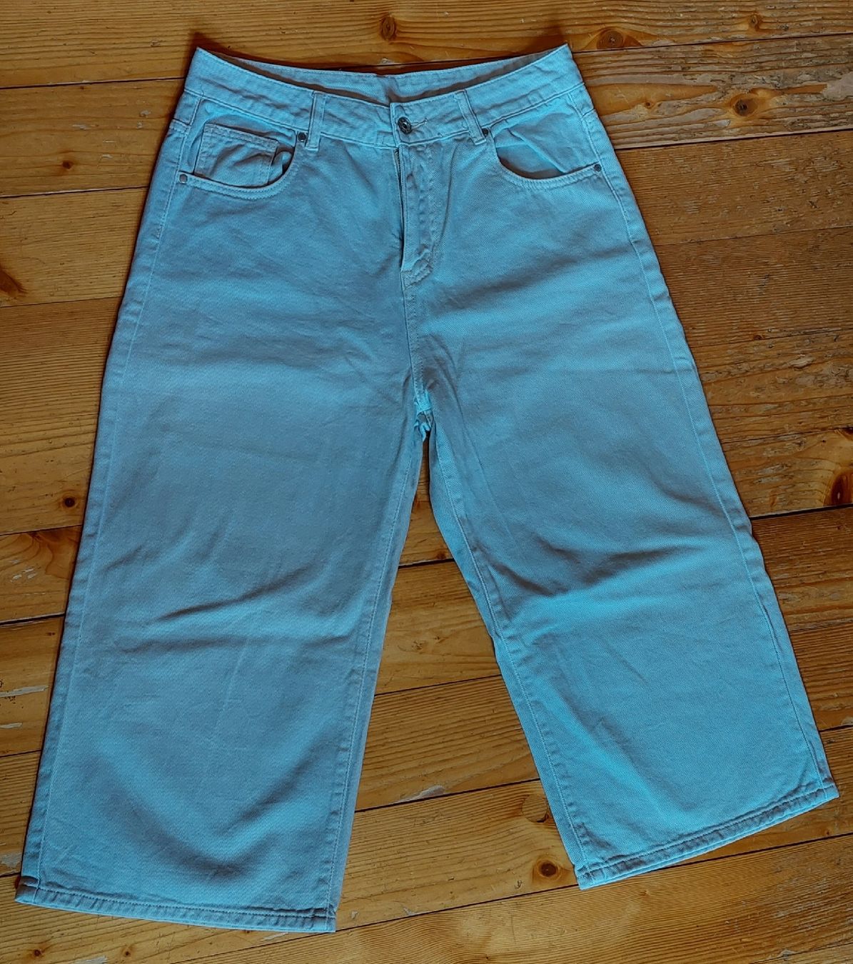 Jeans: Jeans Culotte beige Grösse L 100% Baumwolle – Usato da Schmidrüti venduto da Novemberchind