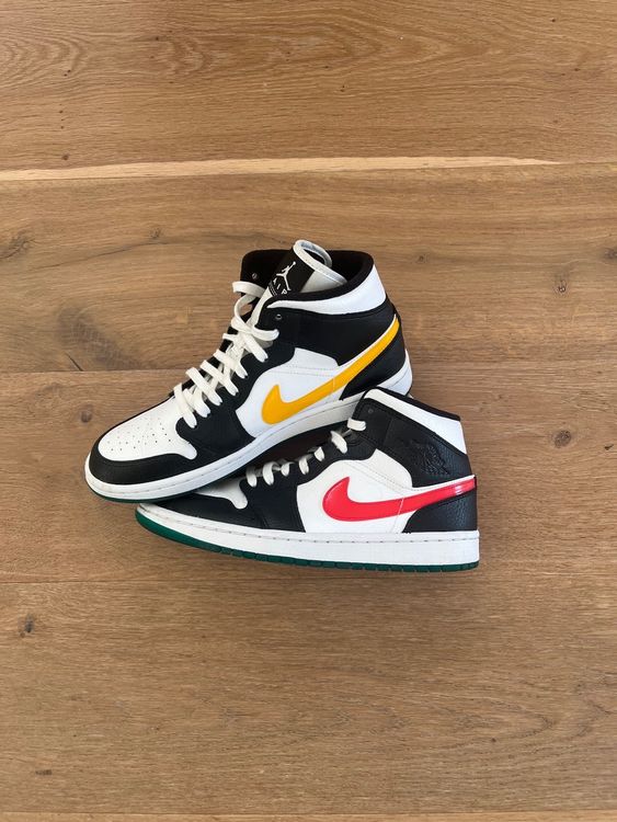 jordan 1 mid alternate swooshes red yellow